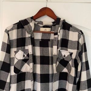 Hooded plaid shirt from boutique